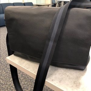 Black leather coach briefcase